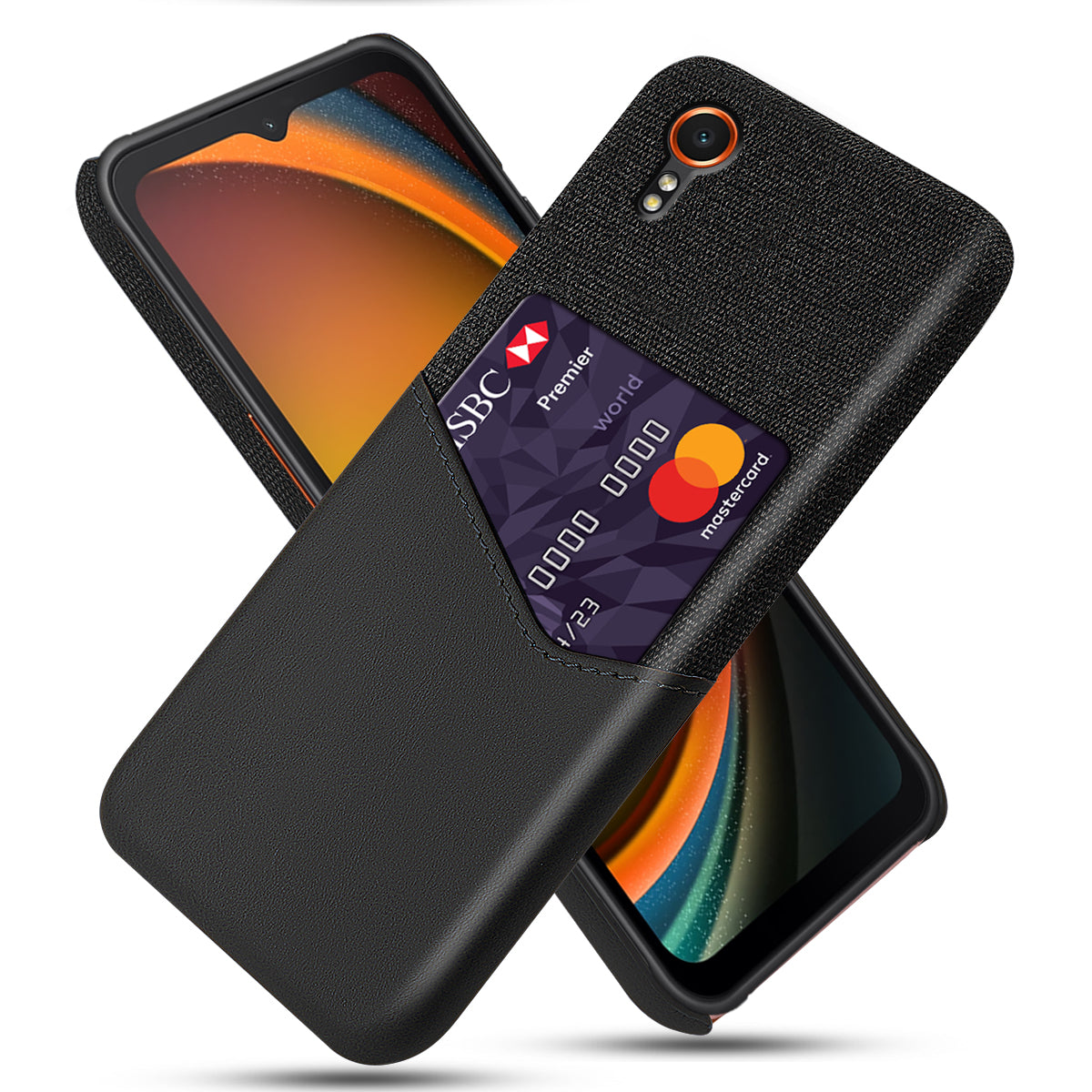 For Samsung Galaxy Xcover7 Case PU Leather+PC Cloth Texture Back Phone Cover with Card Slot For Samsung Galaxy Xcover7 Case PU Leather+PC Cloth Texture Back Phone Cover with Card Slot